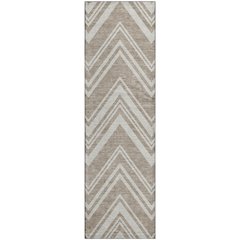 Luxury Washable Indoor/Outdoor The Reserve Khaki 2'3" x 7'6" Runner Rug
