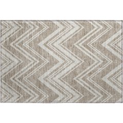 Luxury Washable Indoor/Outdoor The Reserve Khaki 1'8" x 2'6" Rug
