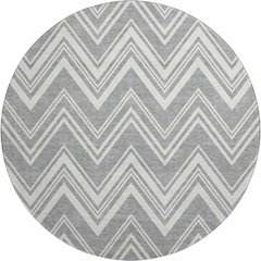 Luxury Washable Indoor/Outdoor The Reserve Pewter 8' x 8' Round Rug
