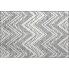 Luxury Washable Indoor/Outdoor The Reserve Pewter 1'8" x 2'6" Rug
