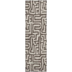 Luxury Washable Indoor/Outdoor The Reserve Chocolate 2'3" x 7'6" Runner Rug