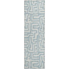 Luxury Washable Indoor/Outdoor The Reserve Denim 2'3" x 7'6" Runner Rug