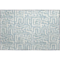 Luxury Washable Indoor/Outdoor The Reserve Denim 1'8" x 2'6" Rug