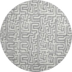 Luxury Washable Indoor/Outdoor The Reserve Gray 8' x 8' Round Rug