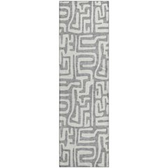 Luxury Washable Indoor/Outdoor The Reserve Gray 2'3" x 7'6" Runner Rug