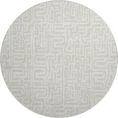 Luxury Washable Indoor/Outdoor The Reserve Ivory 8' x 8' Round Rug