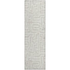 Luxury Washable Indoor/Outdoor The Reserve Ivory 2'3" x 7'6" Runner Rug