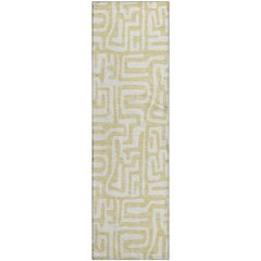Luxury Washable Indoor/Outdoor The Reserve Wheat 2'3" x 7'6" Runner Rug