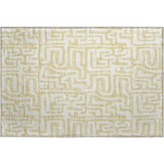 Luxury Washable Indoor/Outdoor The Reserve Wheat 1'8" x 2'6" Rug