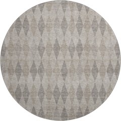 Luxury Washable Indoor/Outdoor The Reserve Beige 8' x 8' Round Rug