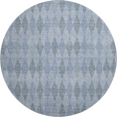 Luxury Washable Indoor/Outdoor The Reserve Denim 8' x 8' Round Rug