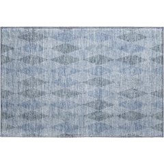 Luxury Washable Indoor/Outdoor The Reserve Denim 1'8" x 2'6" Rug