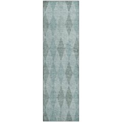Luxury Washable Indoor/Outdoor The Reserve Teal 2'3" x 7'6" Runner Rug