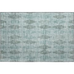 Luxury Washable Indoor/Outdoor The Reserve Teal 1'8" x 2'6" Rug