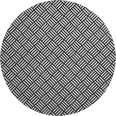 Luxury Washable Indoor/Outdoor The Reserve Black 8' x 8' Round Rug