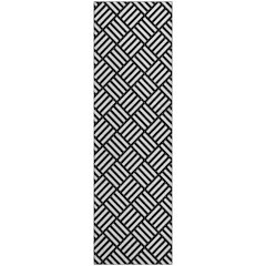Luxury Washable Indoor/Outdoor The Reserve Black 2'3" x 7'6" Runner Rug