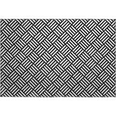 Luxury Washable Indoor/Outdoor The Reserve Black 1'8" x 2'6" Rug