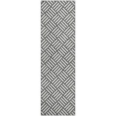 Luxury Washable Indoor/Outdoor The Reserve Charcoal 2'3" x 7'6" Runner Rug