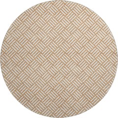 Luxury Washable Indoor/Outdoor The Reserve Copper 8' x 8' Round Rug