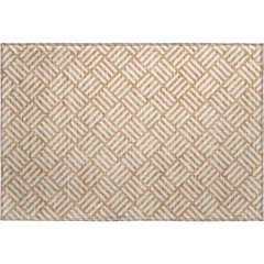 Luxury Washable Indoor/Outdoor The Reserve Copper 1'8" x 2'6" Rug