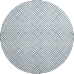 Luxury Washable Indoor/Outdoor The Reserve Denim 8' x 8' Round Rug