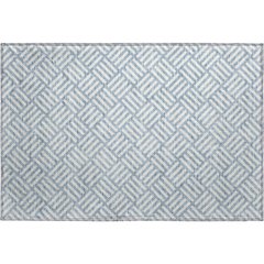 Luxury Washable Indoor/Outdoor The Reserve Denim 1'8" x 2'6" Rug