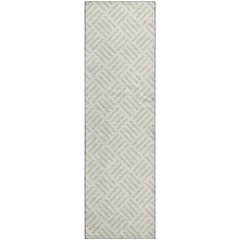 Luxury Washable Indoor/Outdoor The Reserve Ivory 2'3" x 7'6" Runner Rug