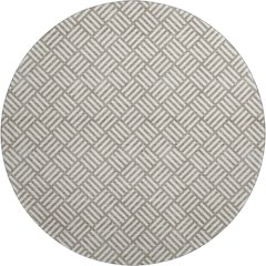 Luxury Washable Indoor/Outdoor The Reserve Taupe 8' x 8' Round Rug