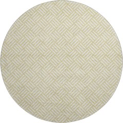 Luxury Washable Indoor/Outdoor The Reserve Wheat 8' x 8' Round Rug