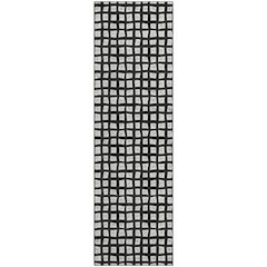Luxury Washable Indoor/Outdoor The Reserve Black 2'3" x 7'6" Runner Rug