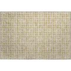 Luxury Washable Indoor/Outdoor The Reserve Gold 1'8" x 2'6" Rug