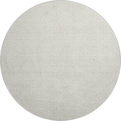 Luxury Washable Indoor/Outdoor The Reserve Beige 8' x 8' Round Rug