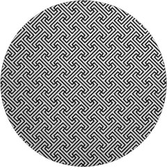 Luxury Washable Indoor/Outdoor The Reserve Black 8' x 8' Round Rug
