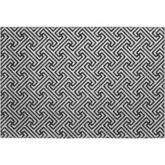 Luxury Washable Indoor/Outdoor The Reserve Black 1'8" x 2'6" Rug