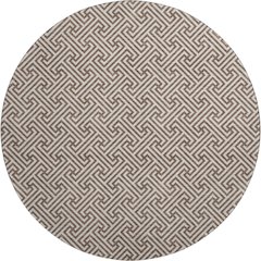 Luxury Washable Indoor/Outdoor The Reserve Coffee 8' x 8' Round Rug
