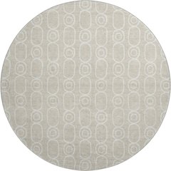 Luxury Washable Indoor/Outdoor The Reserve Beige 8' x 8' Round Rug