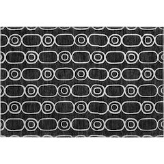 Luxury Washable Indoor/Outdoor The Reserve Black 1'8" x 2'6" Rug