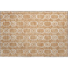 Luxury Washable Indoor/Outdoor The Reserve Copper 1'8" x 2'6" Rug