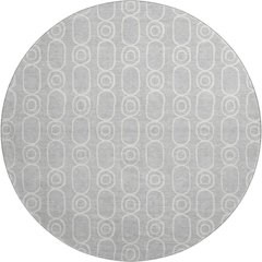 Luxury Washable Indoor/Outdoor The Reserve Silver 8' x 8' Round Rug