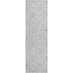 Luxury Washable Indoor/Outdoor The Reserve Silver 2'3" x 7'6" Runner Rug