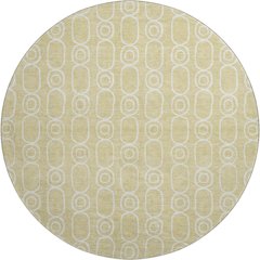 Luxury Washable Indoor/Outdoor The Reserve Wheat 8' x 8' Round Rug