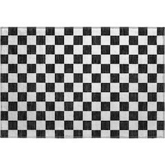 Luxury Washable Indoor/Outdoor The Reserve Black 1'8" x 2'6" Rug
