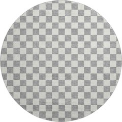 Luxury Washable Indoor/Outdoor The Reserve Gray 8' x 8' Round Rug