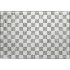 Luxury Washable Indoor/Outdoor The Reserve Gray 1'8" x 2'6" Rug