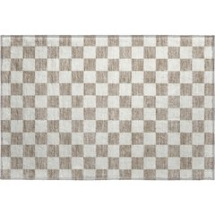 Luxury Washable Indoor/Outdoor The Reserve Khaki 1'8" x 2'6" Rug