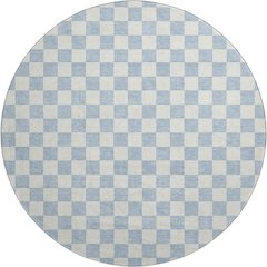 Luxury Washable Indoor/Outdoor The Reserve Sky 8' x 8' Round Rug