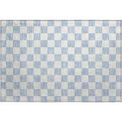 Luxury Washable Indoor/Outdoor The Reserve Sky 1'8" x 2'6" Rug