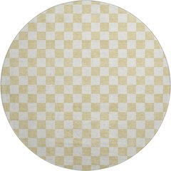Luxury Washable Indoor/Outdoor The Reserve Wheat 8' x 8' Round Rug