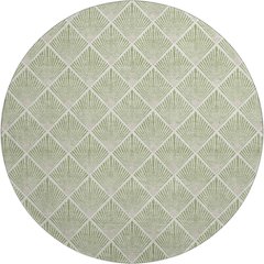 Luxury Washable Indoor/Outdoor The Reserve Aloe 8' x 8' Round Rug