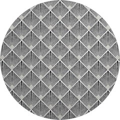 Luxury Washable Indoor/Outdoor The Reserve Black 8' x 8' Round Rug